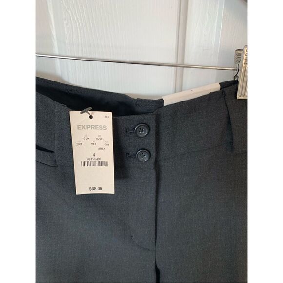 Express dress pants new size 4 straight leg black/gray - Picture 2 of 6